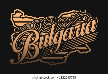 Golden country label concept. Vector illustration design for t-shirt and printing.