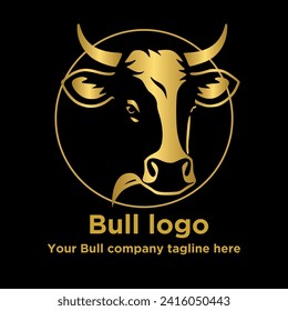 Golden cow bull logo bull logo golden logo company logo