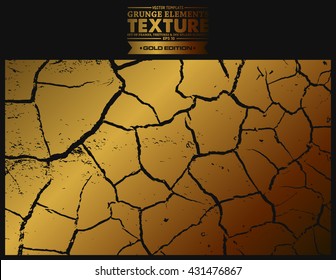 Golden cracked texture