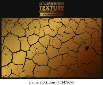 Golden cracked texture