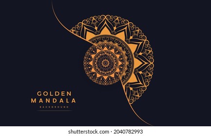 Golden Creative Mandala. Vintage decorative elements. Oriental 
pattern, vector illustration. Islam, Arabic, Indian, moroccan,spain, 
turkish, pakistan, chinese, mystic, ottoman motifs. Coloring book
