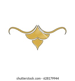 golden crest decoration elegant vignette image