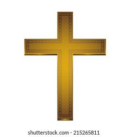 Golden Cross Stock Vector (Royalty Free) 215265811 | Shutterstock