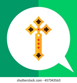 Golden cross icon