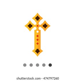 Golden cross icon
