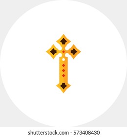 Golden cross icon