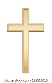 Golden cross. Vector