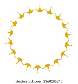 golden crown art drawn round frame