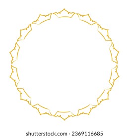 golden crown art drawn round frame