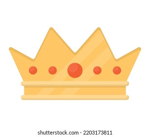 golden crown design over white