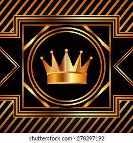 golden crown  design, vector illustration eps10 graphic 