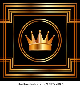 golden crown design, vector illustration eps10 graphic 