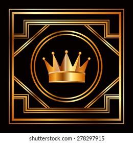 golden crown  design, vector illustration eps10 graphic 