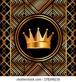 golden crown design, vector illustration eps10 graphic 