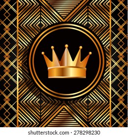 golden crown  design, vector illustration eps10 graphic 