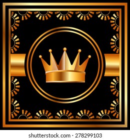 golden crown design, vector illustration eps10 graphic 