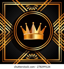 golden crown design, vector illustration eps10 graphic 