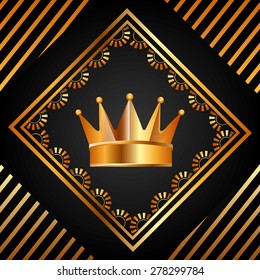 golden crown design, vector illustration eps10 graphic 