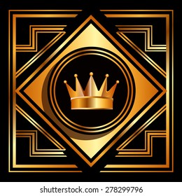 golden crown  design, vector illustration eps10 graphic 