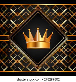 golden crown design, vector illustration eps10 graphic 