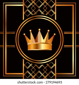 golden crown design, vector illustration eps10 graphic 