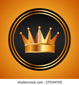 golden crown  design, vector illustration eps10 graphic 