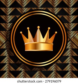golden crown design, vector illustration eps10 graphic 
