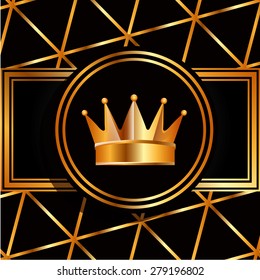 golden crown design, vector illustration eps10 graphic 