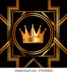 golden crown design, vector illustration eps10 graphic 