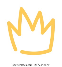 Golden crown doodle royalty symbol