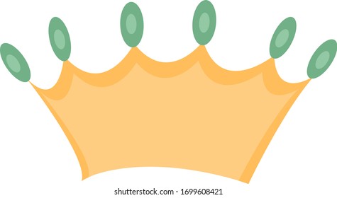 Golden crown with emeralds. Golden crown vector