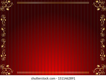 golden crown frame and striped background