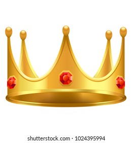 Golden Crown Gems 3d Icon Shiny Stock Vector (Royalty Free) 1024395994 ...