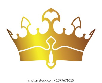 Golden Crown With Gradient Mesh 