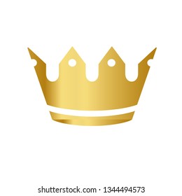 Golden Crown With Gradient Mesh, Vector Illustration - Vector