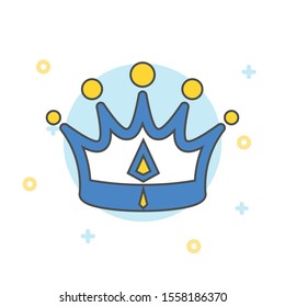Golden Crown, With Gradient Mesh, Vector Illustration