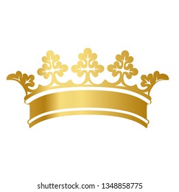 Golden Crown With Gradient   Vector Illustration - Vector