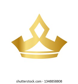 Golden Crown With Gradient Vector Illustration - Vector