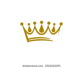 GOLDEN CROWN HAND DRAWN VECTOR