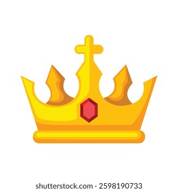 Golden crown icon design. Vector design 