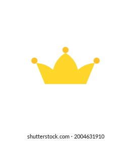 Golden crown icon isolated on white. Royal, luxury, vip, first class sign. Winner award. Monarchy, authority, power symbol.  Vector simple illustration. 