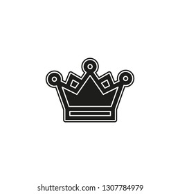 golden crown icon - vector king crown - queen symbol - majestic element