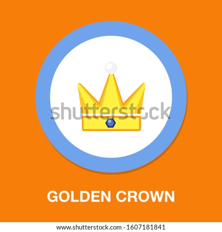 golden crown icon - vector king crown - queen symbol - majestic element