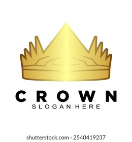 Golden crown illustration design vector