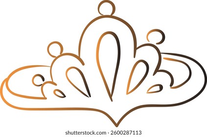 Golden Crown Illustration – Majestic and Luxurious Symbol.