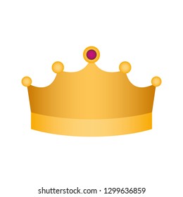 golden crown isolated icon