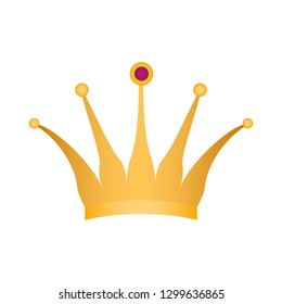 golden crown isolated icon