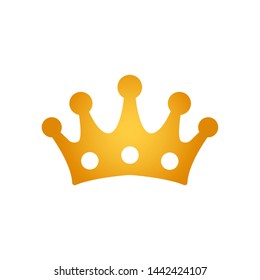 golden crown isolated on white background illustration vector
