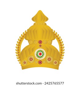 golden crown isolated on white background