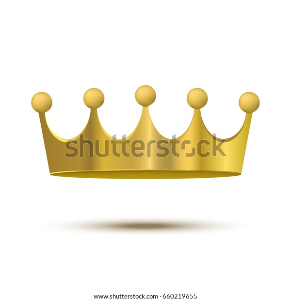 Golden Crown Isolated On White Background Stock Vector (Royalty Free ...